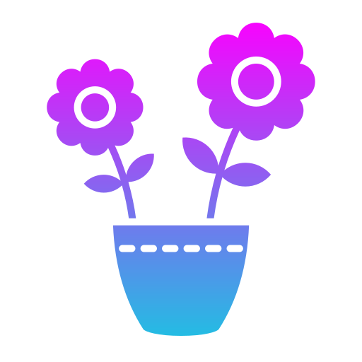 bloempot Generic Flat Gradient icoon