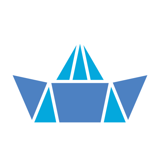 Paper boat Generic Blue icon
