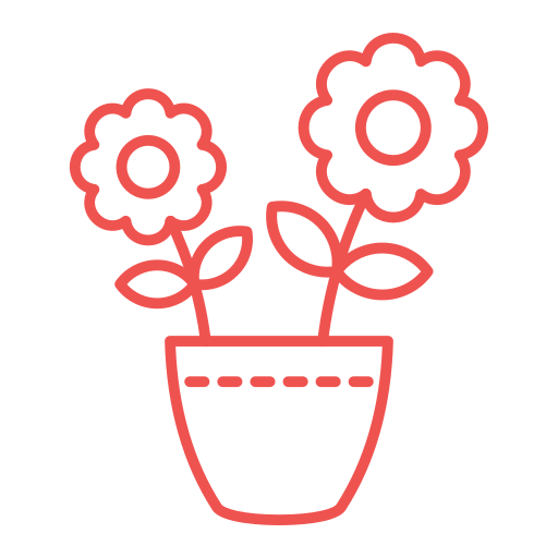 Flower Pot Generic Simple Colors icon