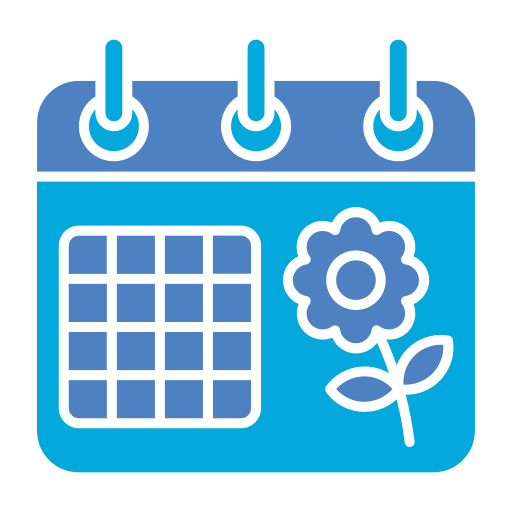 Spring calendar Generic Blue icon