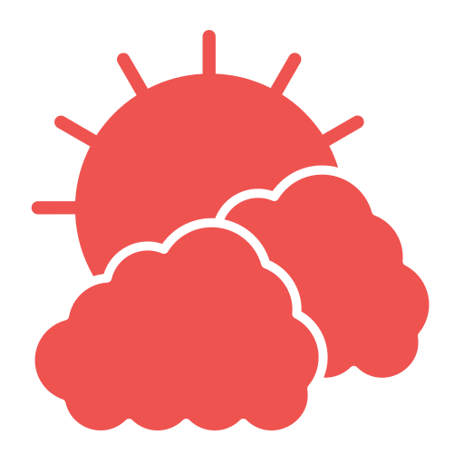 wolken en zon Generic Flat icoon