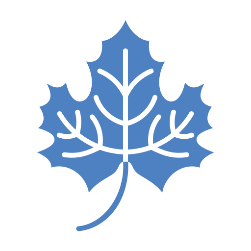 Maple leaf Generic Blue icon