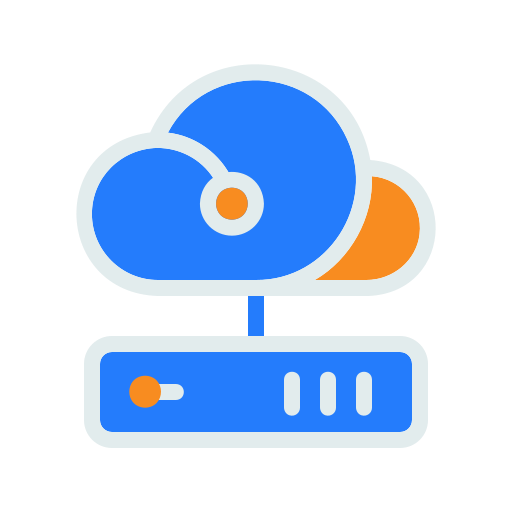 servidor en la nube Generic Flat icono