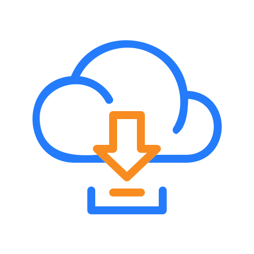 Cloud Download Generic Outline Color icon