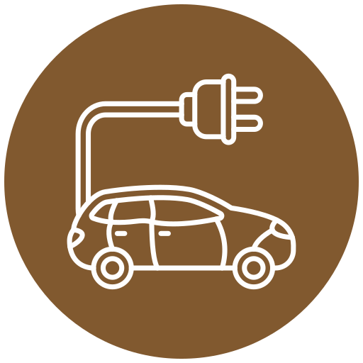 samochód elektryczny Generic Flat ikona