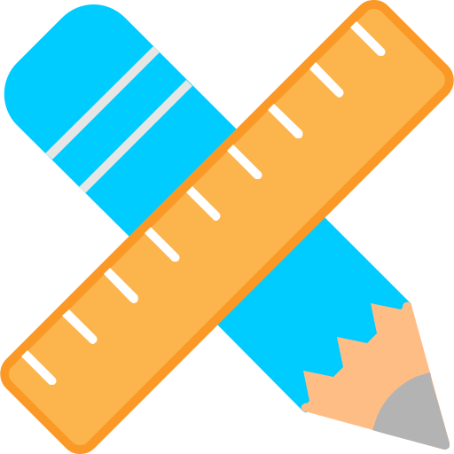 lápiz y regla Generic Flat icono