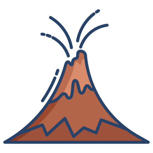 vulcanico Generic color outline icona
