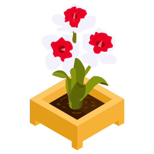 vaso di fiori Generic Isometric icona