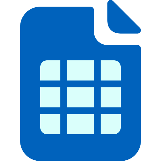 Ячейки таблицы Generic Blue иконка