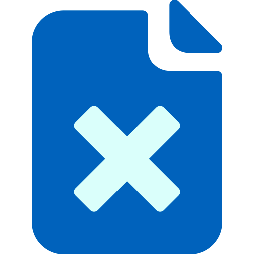 Remove File Generic Blue icon