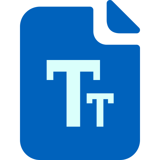 formato de texto Generic Blue icono