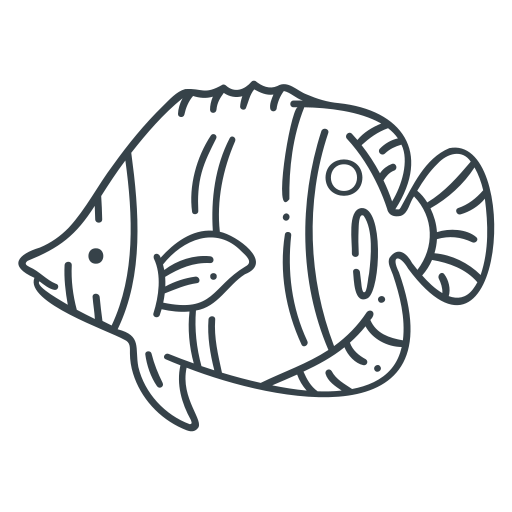 pez mariposa Generic Detailed Outline icono