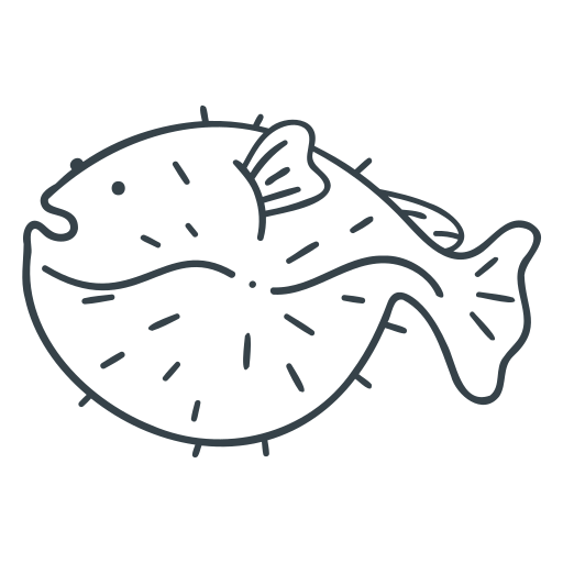 pesce palla Generic Detailed Outline icona