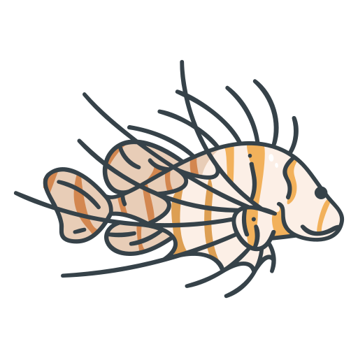 Lion fish Generic Outline Color icon