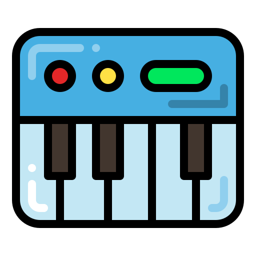 klawiatura fortepianowa Generic Outline Color ikona