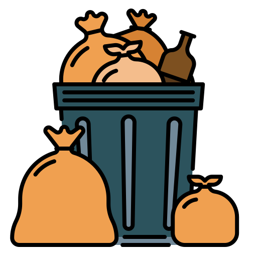 Garbage Generic Outline Color icon