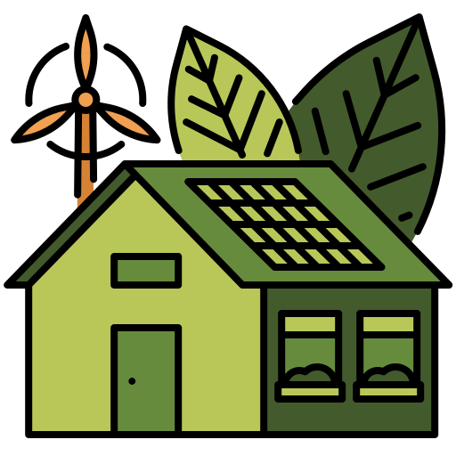Зеленый дом Generic Outline Color иконка