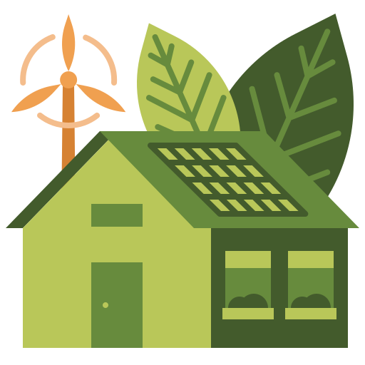 grünes zuhause Generic Flat icon