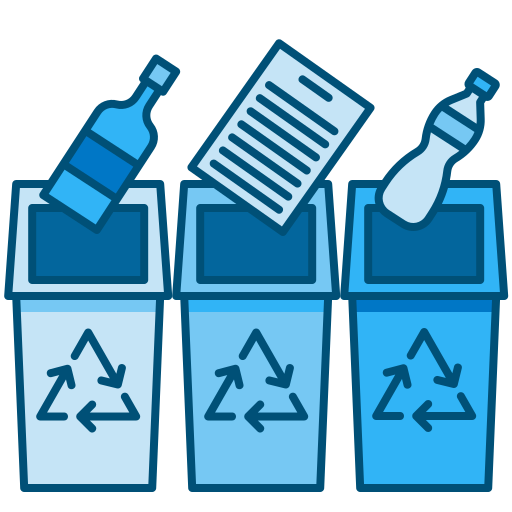 papelera de reciclaje Generic Blue icono