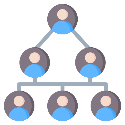struktura organizacyjna Generic Flat ikona