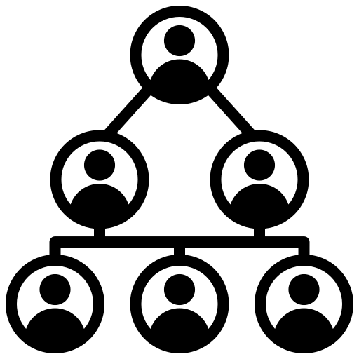 organisatiestructuur Generic Glyph icoon