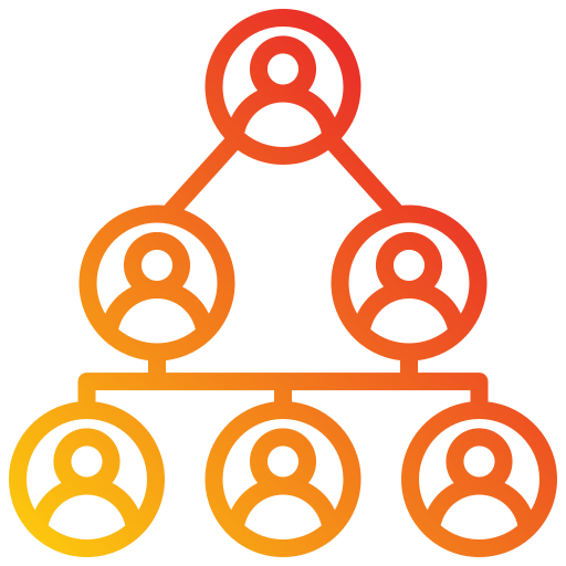 organisatiestructuur Generic Gradient icoon