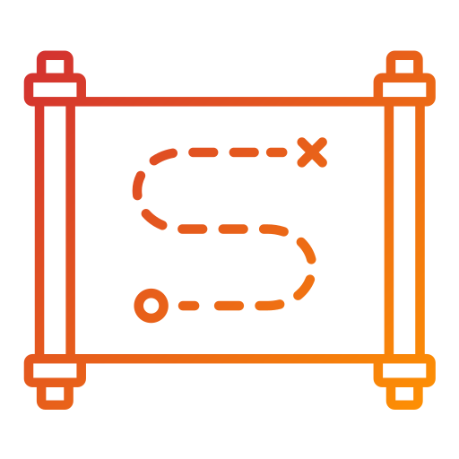 mapa del tesoro Generic Gradient icono