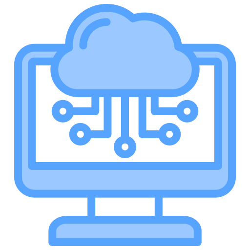 Cloud Computing Generic Blue icon