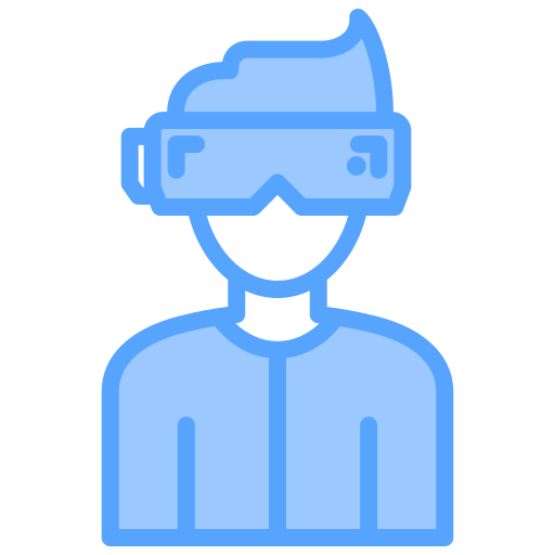 virtual reality Generic Blue Icône