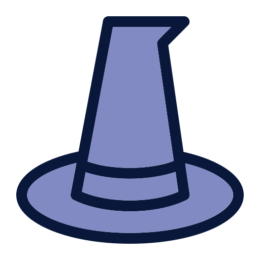 마녀 모자 Generic Outline Color icon