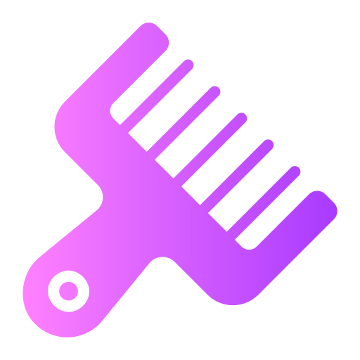 Afro comb Generic Flat Gradient icon