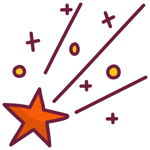 Shooting star Generic Hand Drawn Color icon