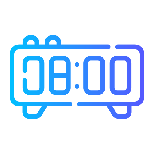 Digital clock Generic Gradient icon
