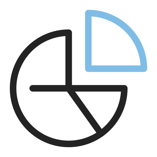 gráfico circular Generic Outline Color icono