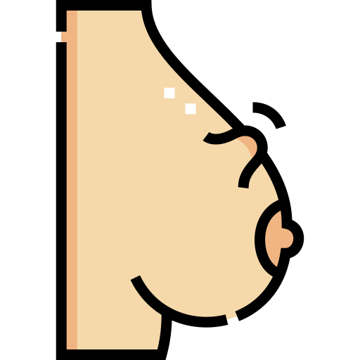 bulto en el pecho Detailed Straight Lineal color icono