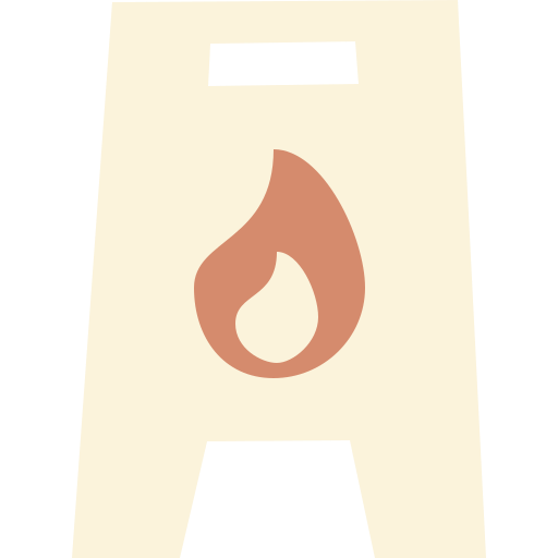 fuego Cartoon Flat icono