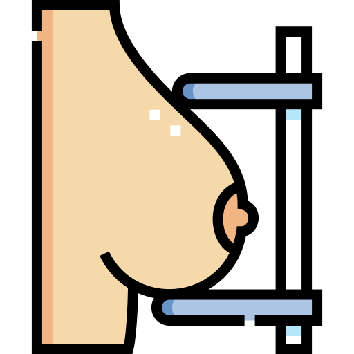 mammografia Detailed Straight Lineal color ikona