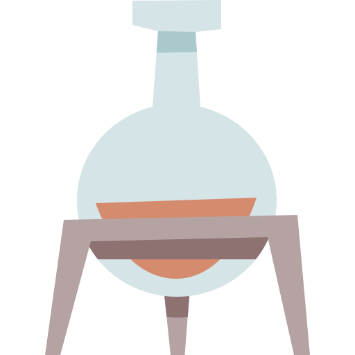 proces chemiczny Cartoon Flat ikona