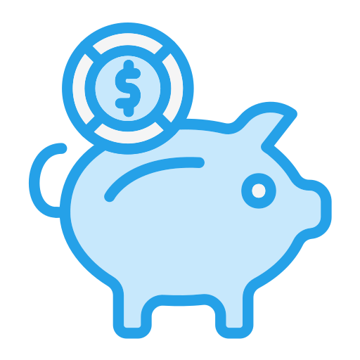 Piggy bank Generic Blue icon