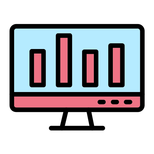 Online graph Generic Outline Color icon