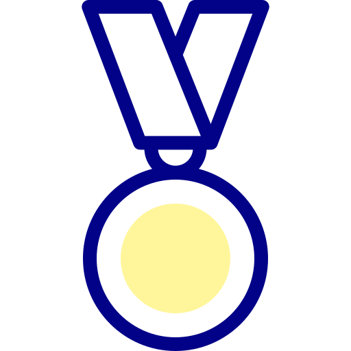 medal Detailed Mixed Lineal color ikona