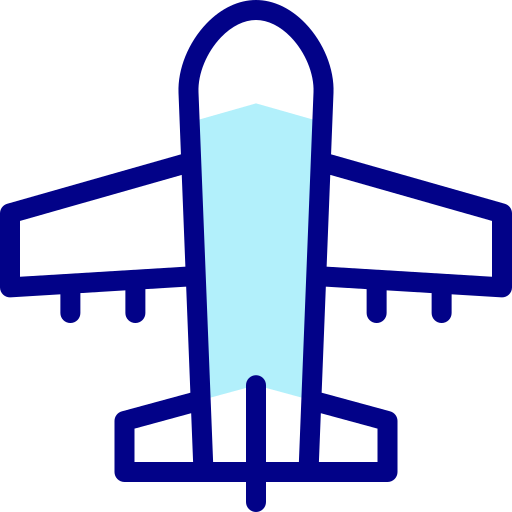 Plane Detailed Mixed Lineal color icon