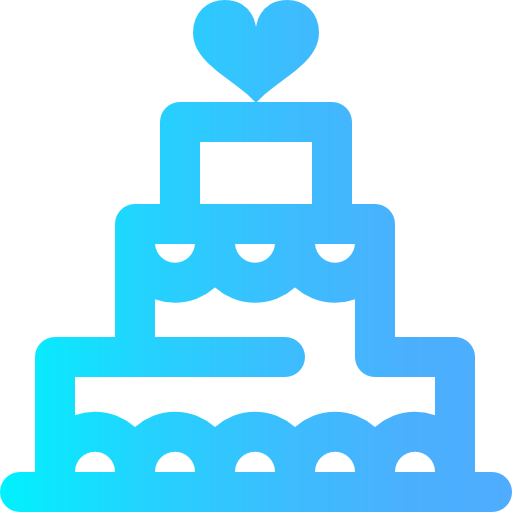 Wedding cake Super Basic Omission Gradient icon