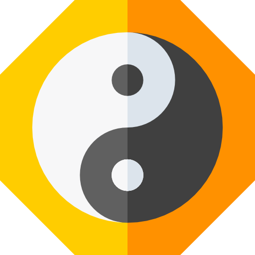 yin yang Basic Straight Flat icono