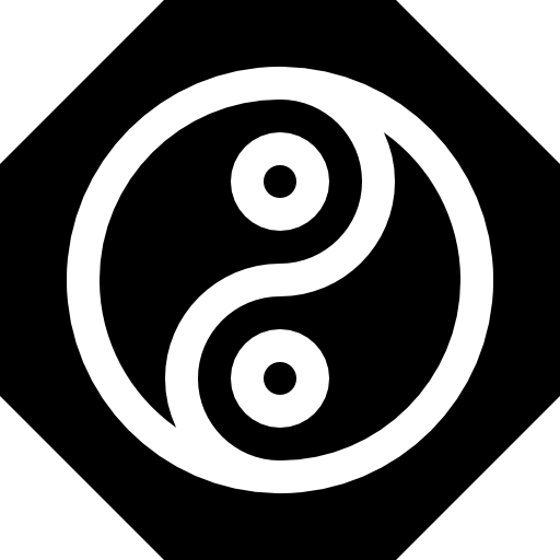 yin yang Basic Straight Filled ikona