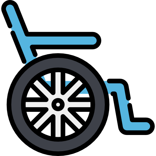 cadeira de rodas Special Lineal color Ícone