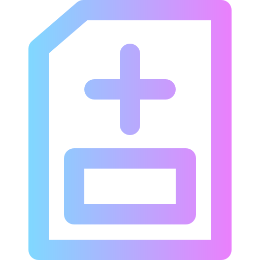 의료 진단서 Super Basic Rounded Gradient icon