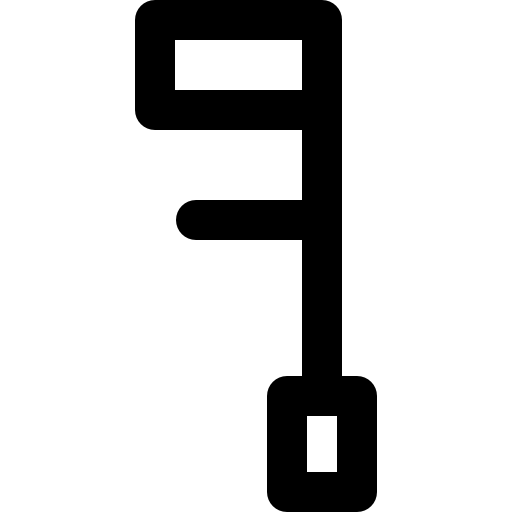 muleta Super Basic Rounded Lineal icono
