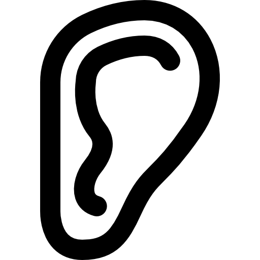 orecchio Super Basic Rounded Lineal icona