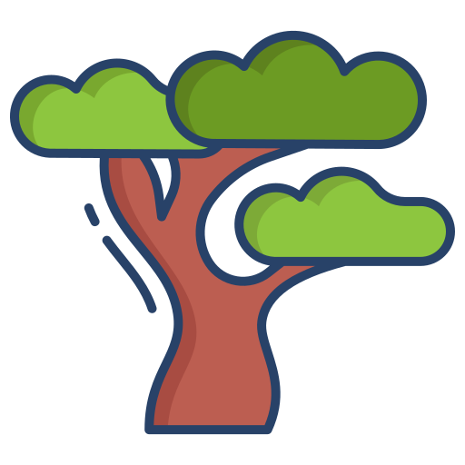 albero Generic color outline icona